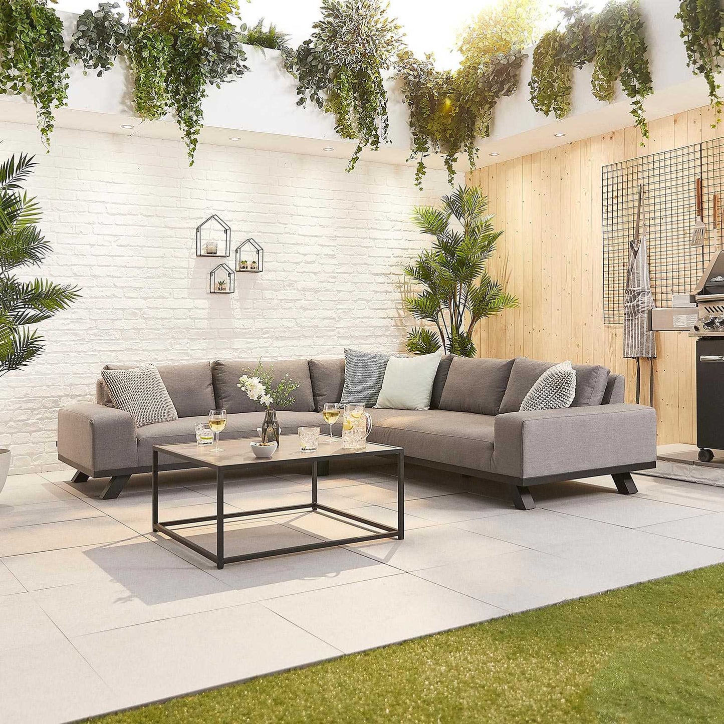 Tranquility Fabric Corner Sofa Set with Coffee Table