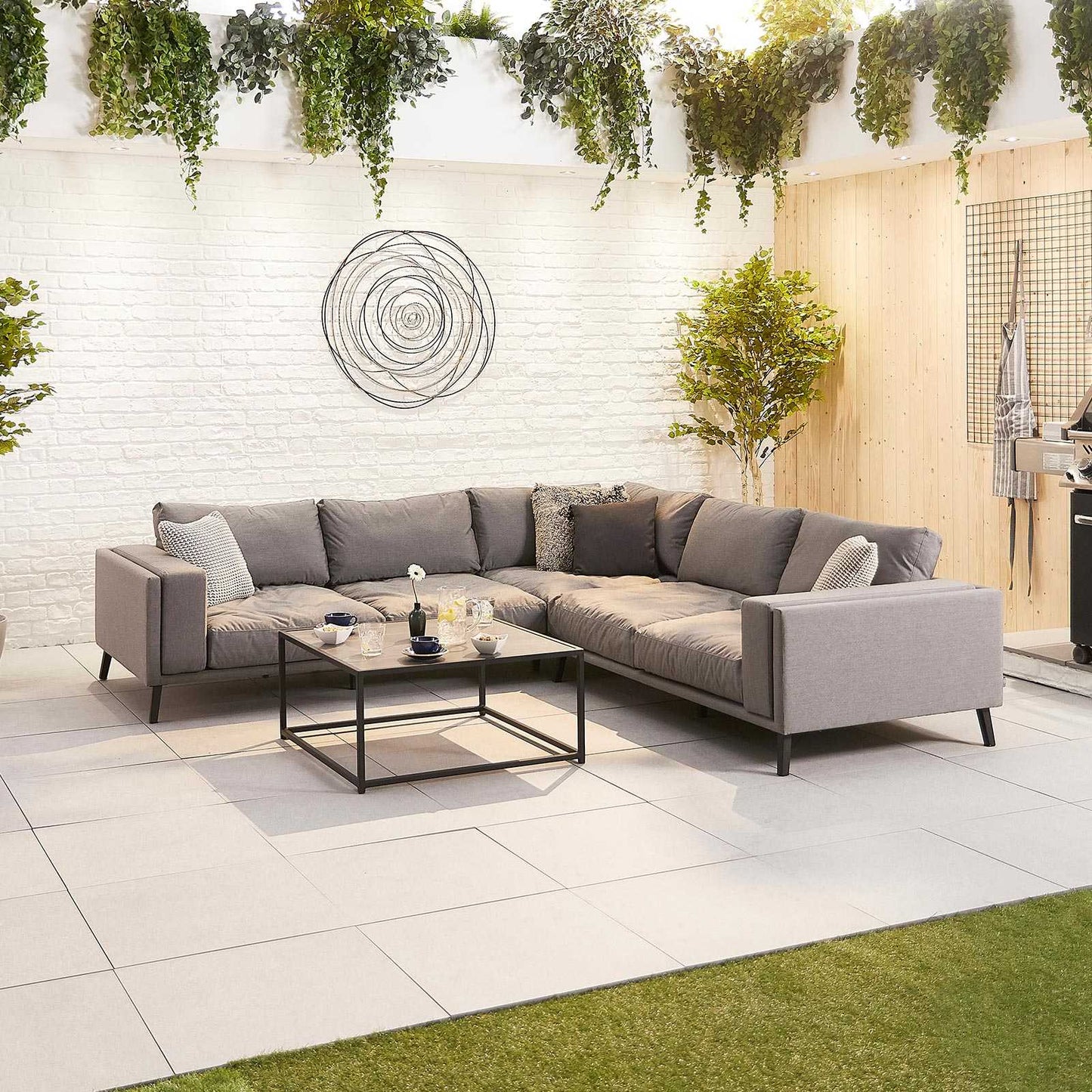 Infinity Fabric Corner Sofa Set with Coffee Table