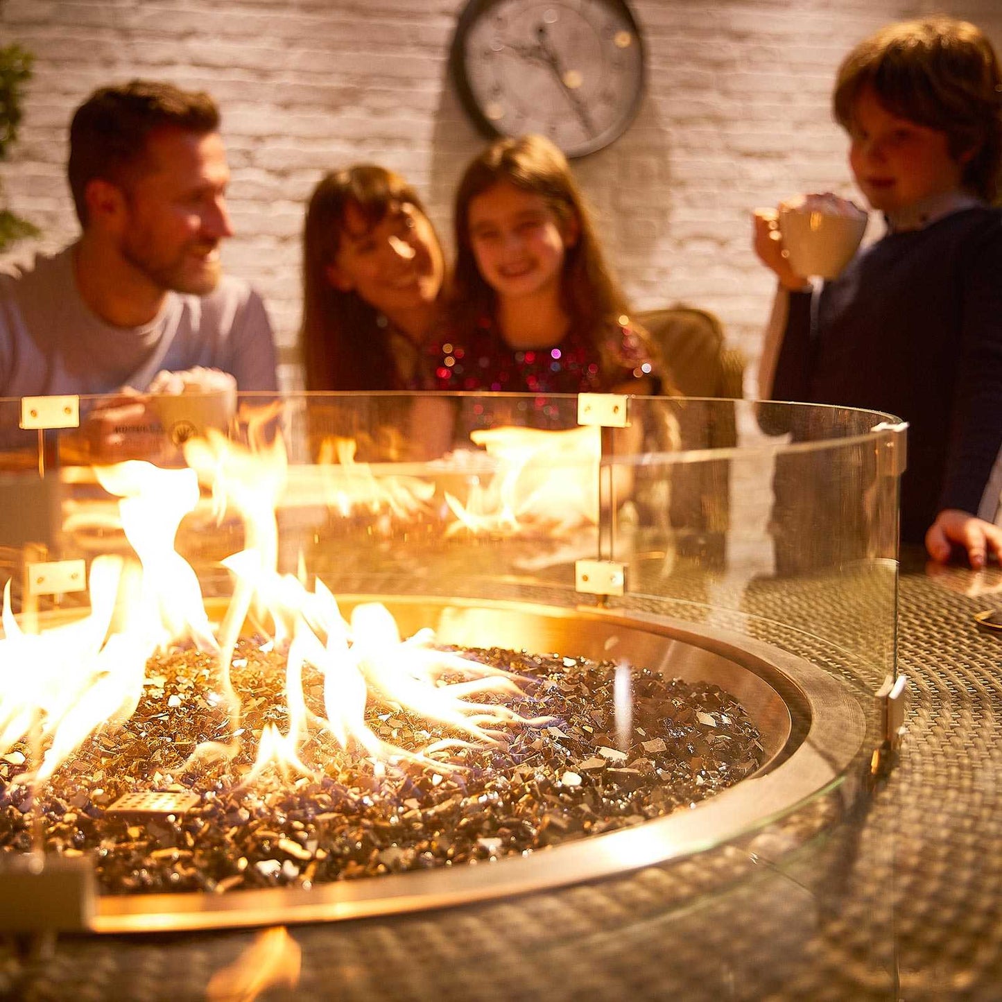 Thalia 8 Seat Dining Set with Fire Pit