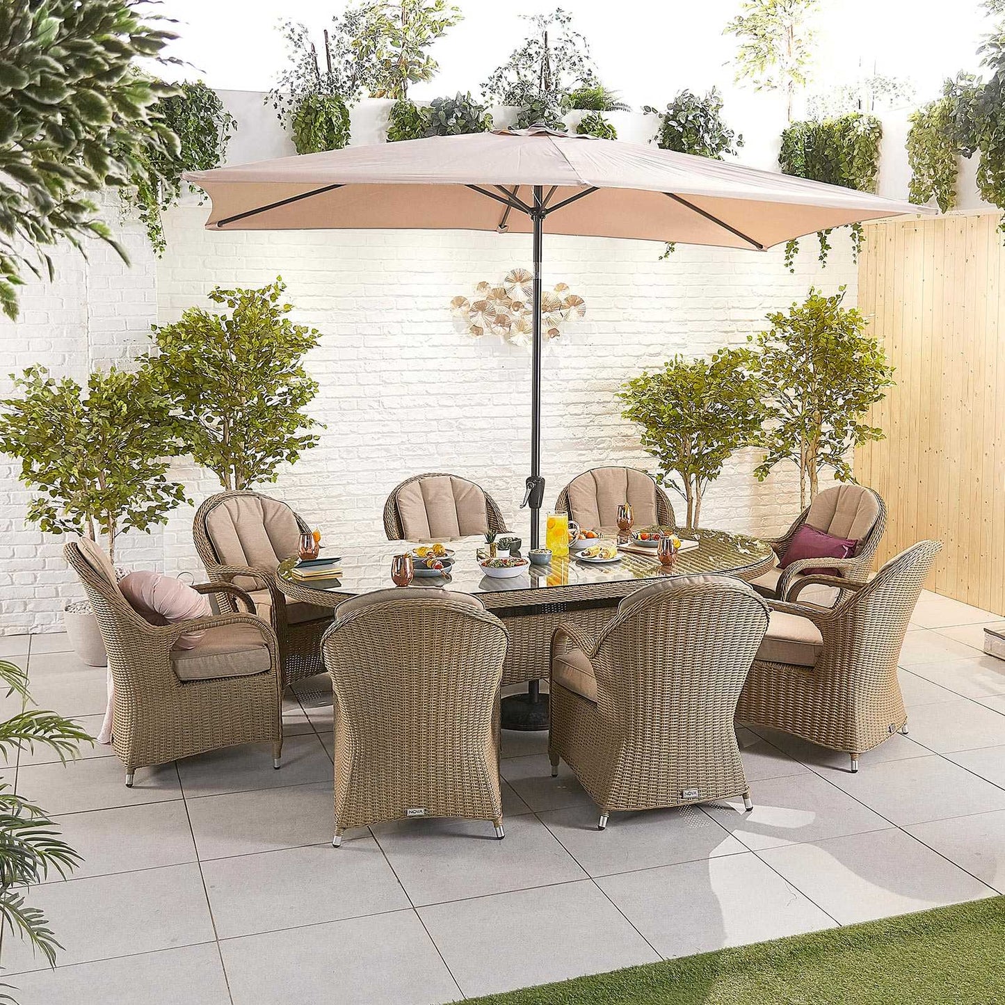 Leanna 8 Seat Dining Set