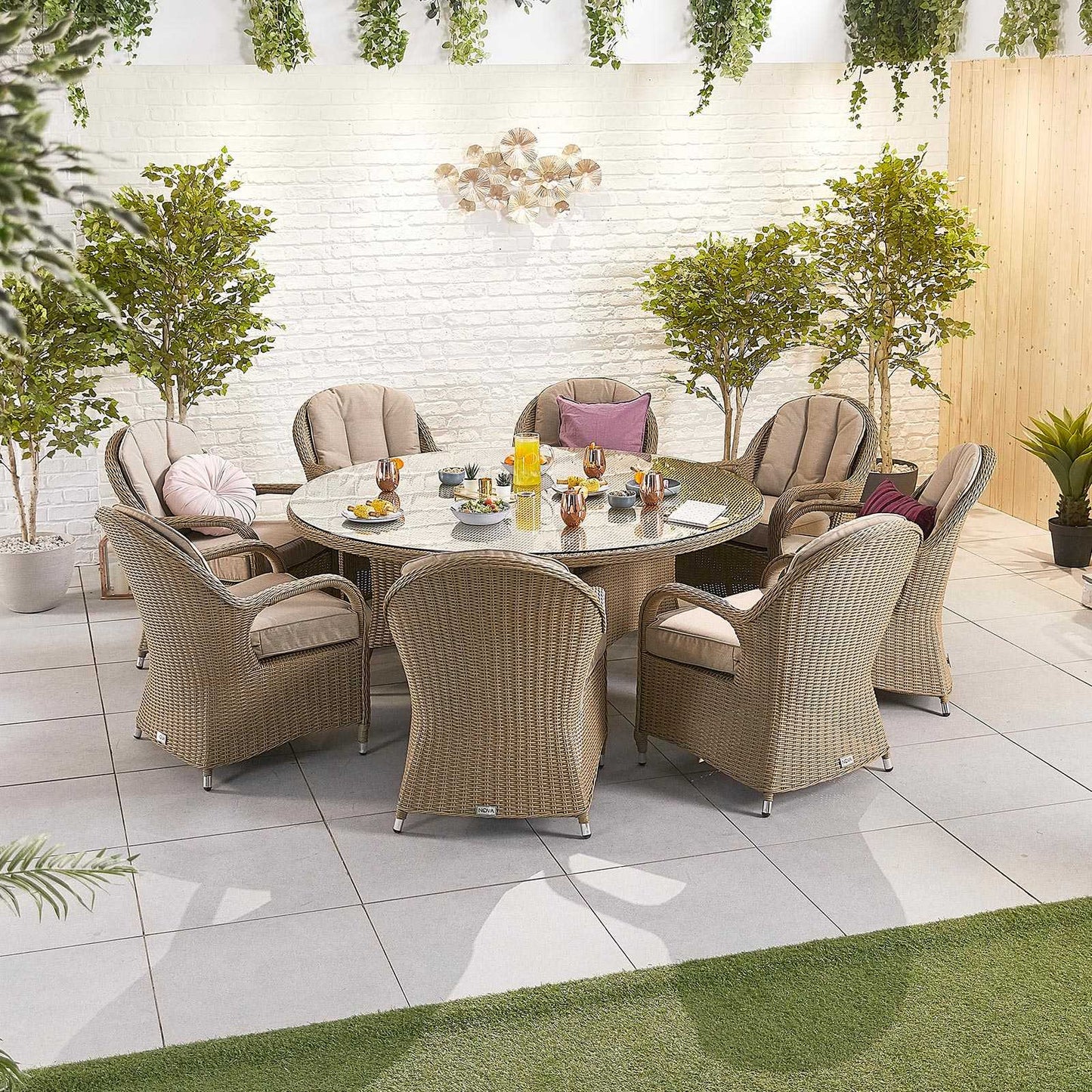 Leanna 8 Seat Dining Set