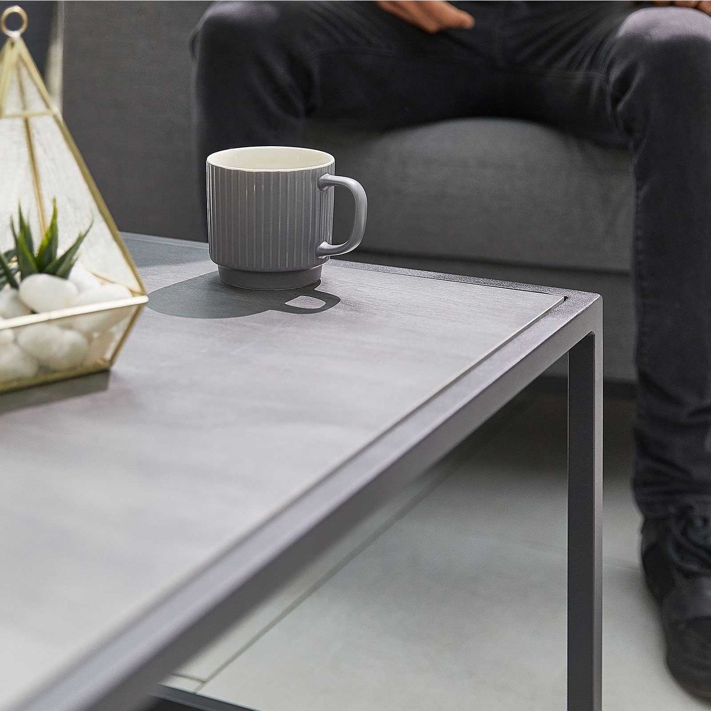 Eden Fabric Corner Sofa Set with Coffee Table & Footstool