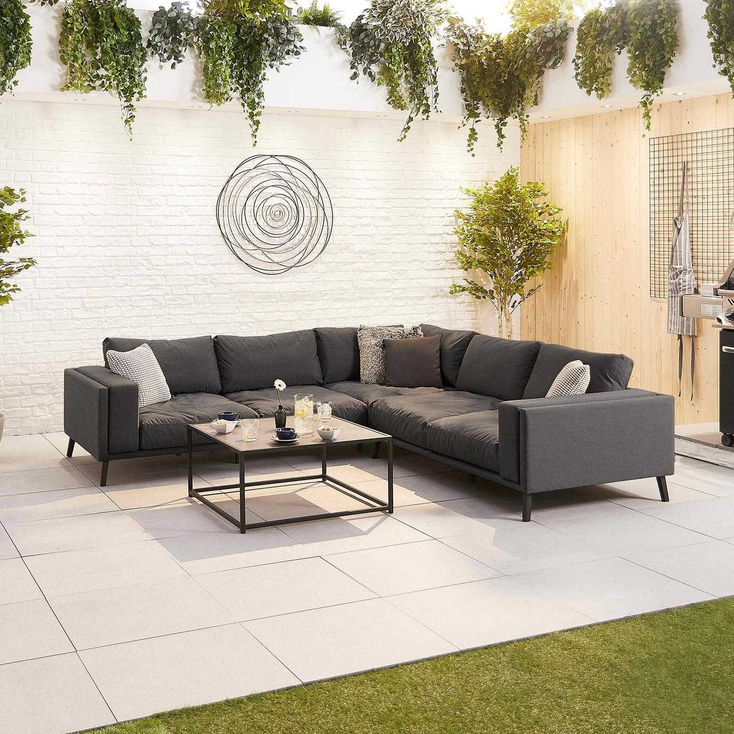 Infinity Fabric Corner Sofa Set with Coffee Table