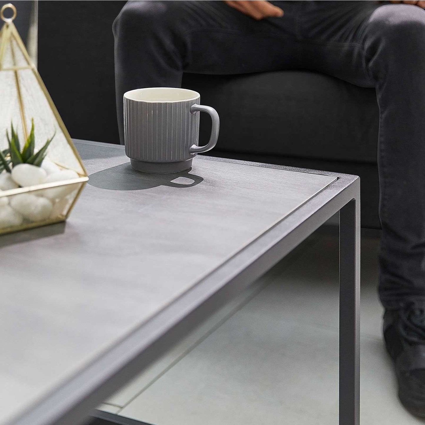 Eden Fabric Corner Sofa Set with Coffee Table & Footstool