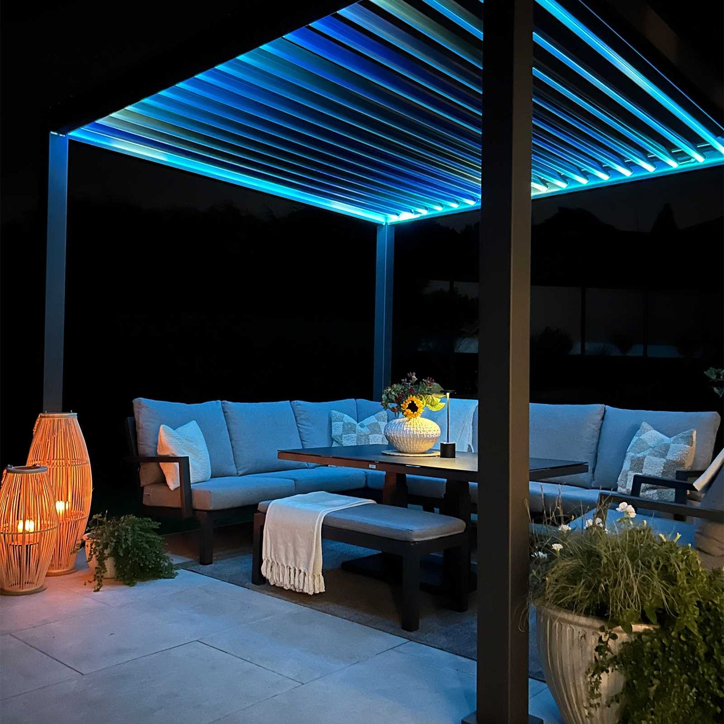Rectangular LED Pergola