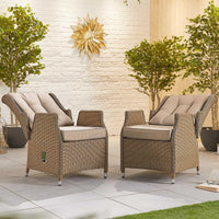 Carolina 6 Seat Dining Set with Firepit
