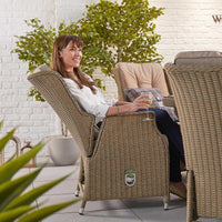 Carolina 8 Seat Dining Set with Fire Pit