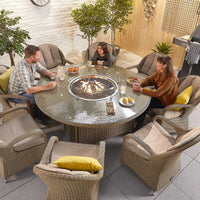 Leanna 8 Seat Firepit Dining Table