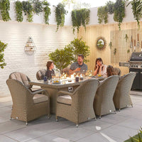 Leanna 8 Seat Firepit Dining Table