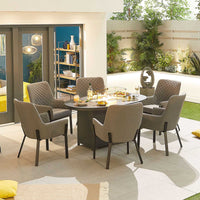 Genoa 6 Seat Dining Set with Firepit