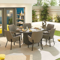 Genoa 6 Seat Dining Set with Firepit