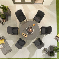 Genoa 6 Seat Dining Set with Firepit