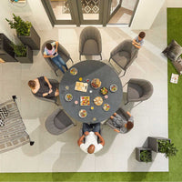 Edge Fabric 8 Seat Dining Set
