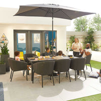 Edge Fabric 8 Seat Dining Set