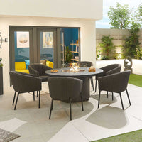 Genoa 6 Seat Dining Set with Firepit