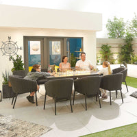 Edge Fabric 8 Seat Dining Set