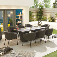 Edge Fabric 8 Seat Dining Set