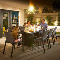 Roma 8 Seat Dining Set with Firepit