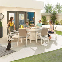 Roma 8 Seat Dining Set with Firepit