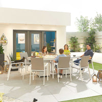 Roma 8 Seat Dining Set with Firepit