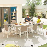 Roma 8 Seat Dining Set with Firepit