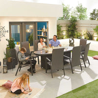 Carolina 8 Seat Dining Set with Fire Pit