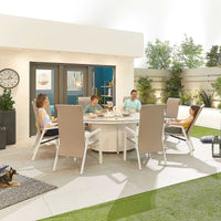 Carolina 6 Seat Dining Set with Firepit