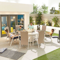 Carolina 8 Seat Dining Set with Fire Pit