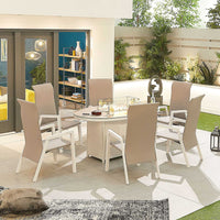 Venice 6 Seat Dining Set with Firepit