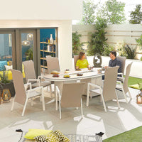 Venice 8 Seat Dining Set with Firepit