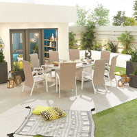 Venice 6 Seat Dining Set with Firepit