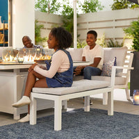 Vogue Corner Firepit Dining Table | Lounge Chair | Bench